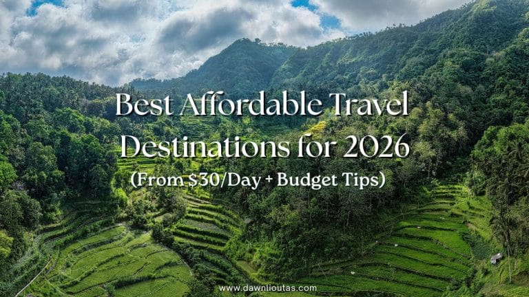 Bali rice terraces landscape, one of the best affordable travel destinations for 2026