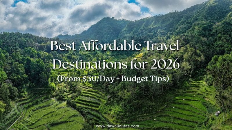 Bali rice terraces landscape, one of the best affordable travel destinations for 2026