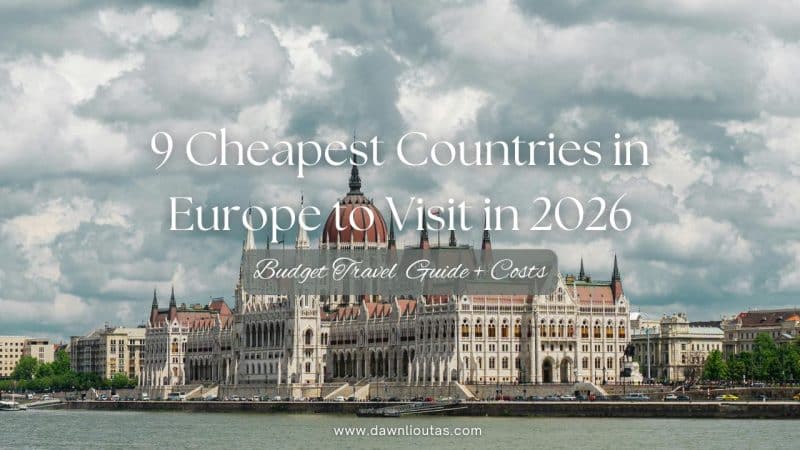 Budapest Hungarian Parliament building along the Danube River one of the cheapest countries in Europe to visit.