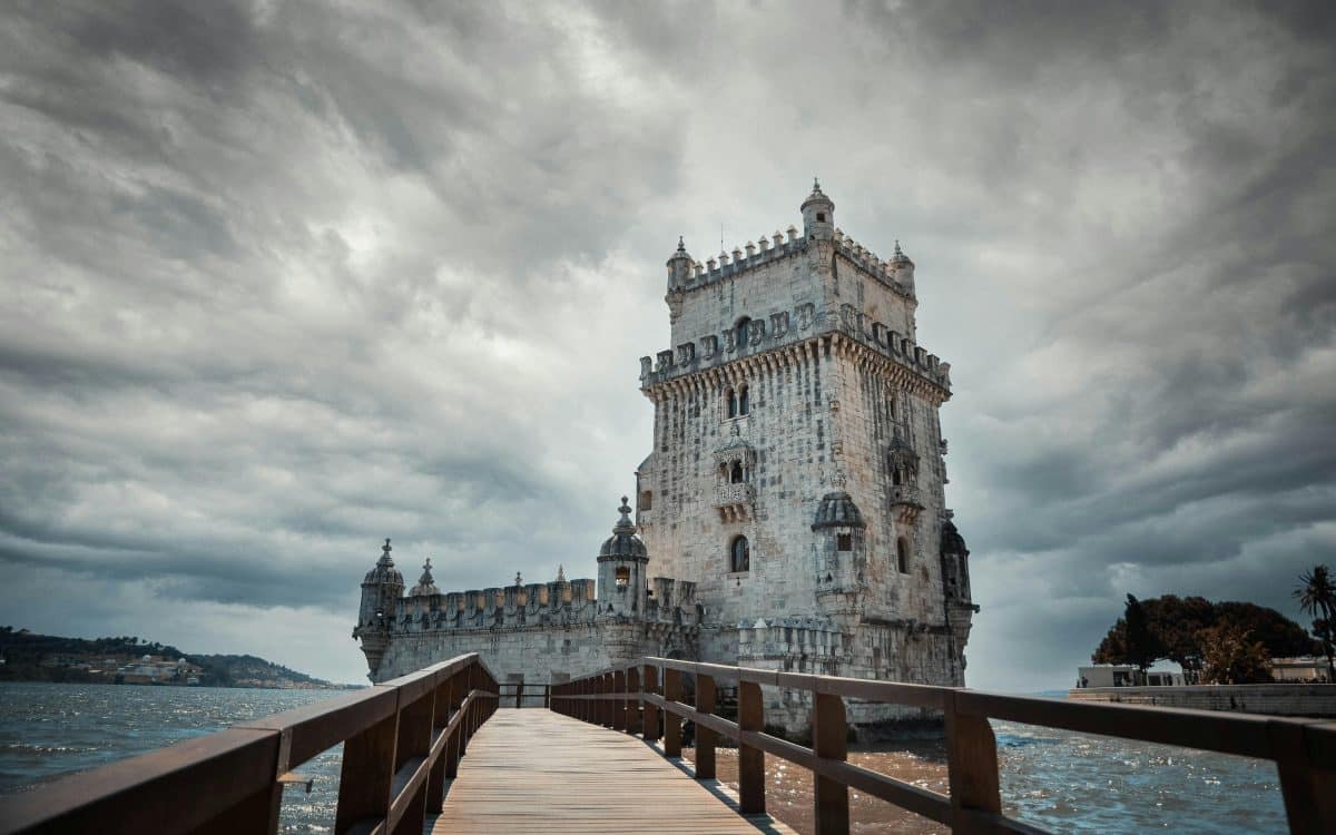 belem tower lisbon portugal by the tagus river unesco landmark